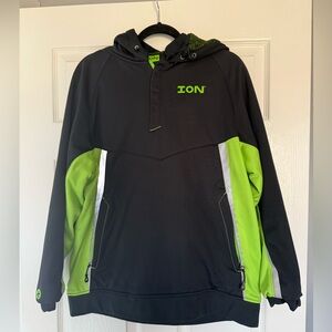 ION Black & Lime Green Hooded Pullover